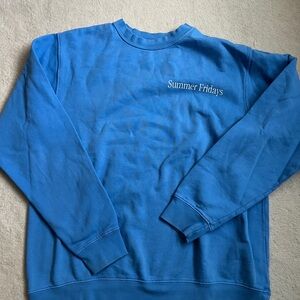 Summer Fridays Blue Crewneck Sweatshirt